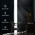 thumbnail image 4 of DWCN Blackout curtains for Bedroom with Tiebacks - Room Darkening Privacy Grommet Top Window Curtains for Living Room, 60 x 84 inch Length, Greyish White, Set of 2 Panels, 4 of 7