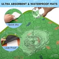 thumbnail image 3 of Washable Pee Pads for Dogs 72"x72", Extra Large Reusable Puppy Pads Pet Training Pads for Dog Playpen, Waterproof Pee Pads for Puppy Playpen, Whelping Pad, Dog Playpen Indoor -Green, 3 of 11
