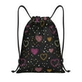 thumbnail image 1 of Fotbe Heart and Stars Bolsa Mochila con Cordón Estampada, Bolsa de Gimnasio Deportiva, Bolsa Cinch, Bolsa con Cordón para Hombres y Mujeres-Medium, 1 of 6