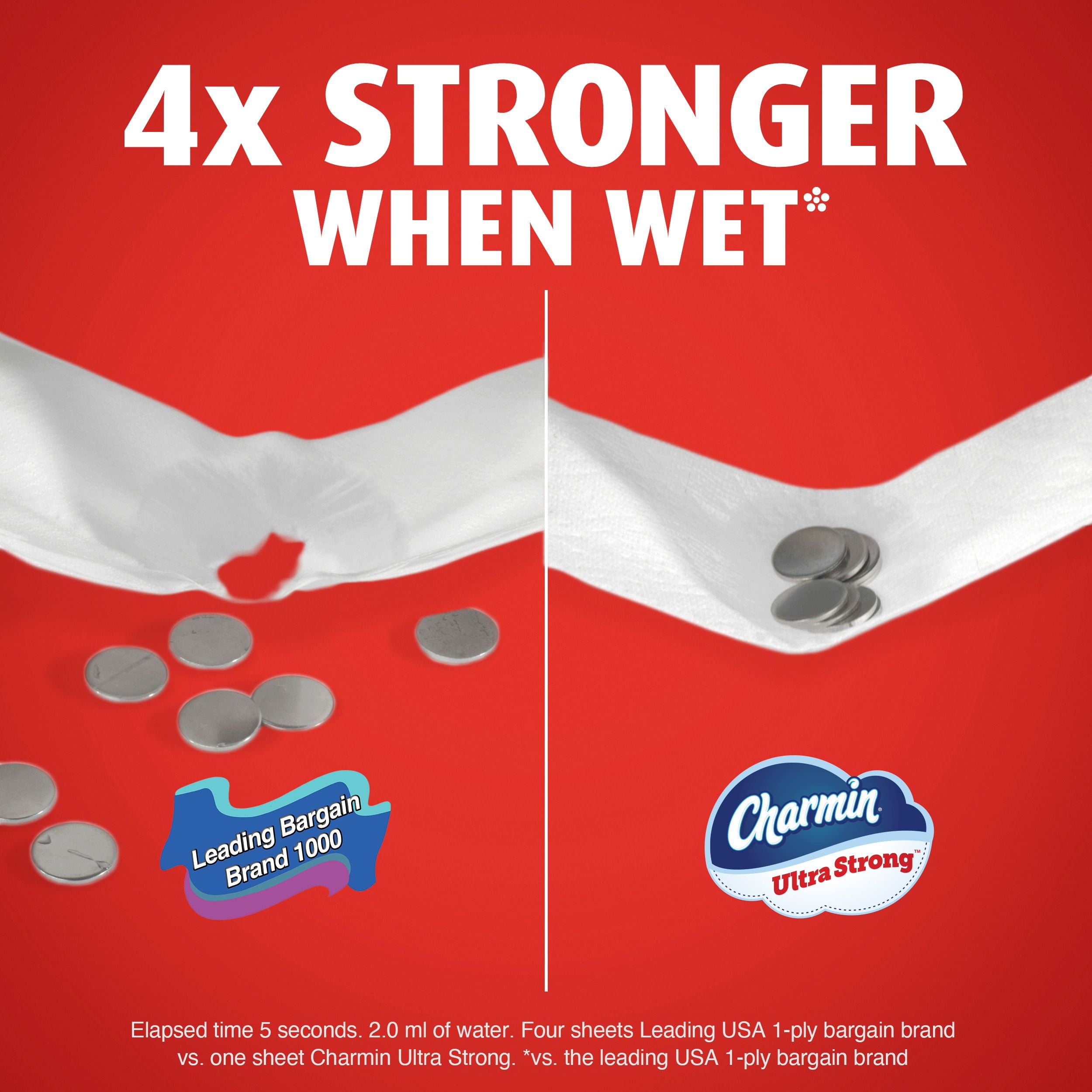 Charmin Toilet Paper Ultra Strong, 30 Triple Rolls = 90 Regular Rolls, 2-ply Bath Tissue, 30CT