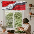 thumbnail image 5 of Red White Black Window Valance Curtain Abstract Art Rod Pocket Short Curtain for Living Room, Bedroom & Kitchen Window Decor 42x12in, 5 of 8