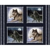 V.I.P by Cranston Wolves Pillow Panel Fabric, per Yard