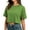 Green, variant on Tee Shirts Womens Ladies Crew Neck Short Sleeve Solid Crop Tee Loose Fit Casual Sporty Summer Top