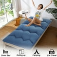 thumbnail image 5 of Japanese Futon Mattress for Adults, Thicken Tatami Mat Sleeping Pad, Roll Up Japan Floor Mattresses, Futon Floor Bed for Camping Trips Guest Room, 5 of 8
