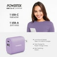 thumbnail image 5 of Liquipel Powertek Pastel Camo Dual USB-A / USB-C Wall Charger - Purple, 5 of 7