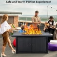 thumbnail image 7 of EastVita 52 Inch Outdoor Propane Fire Pit Propane Fire Pit Table 50000BTU Gas Table with Cover Rain Cover for Patio Garden, 7 of 7