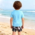 thumbnail image 5 of JAJAHO Boys 2 Piece Swimsuits Cute Print Short Sleeve Top And Swim Shorts Summer Beach Outfit For Kids 3-7 Years Stylish Swimwear, 5 of 5