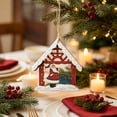 thumbnail image 6 of Eolstice Christmas Wooden Tree Ornaments, Rustic Hanging Wood Decorations, Festive Xmas Pendants, Handmade Vintage Accents, Home Christmas Decoration, 6 of 7