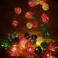 thumbnail image 2 of LINLIN Rattan Ball Fairy Lights, Battery Operated - 20 LEDs - 3m/9.8ft Clear Cable - Rattan Ball String Lights by Decorations Lights, 2 of 9