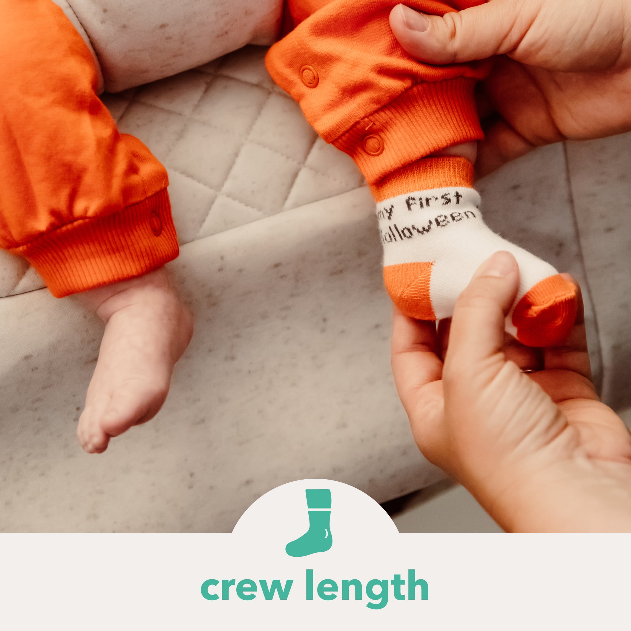Carter's Child of Mine Infant Unisex Falloween Crew Socks, 3 Packs, Size 6-12 Months