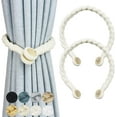 thumbnail image 1 of Alzapaños magnéticos para cortinas, alzapaños magnéticos para cortinas, soporte magnético para cortinas, clips para cortinas, accesorios para cortinas para decoración del hogar (blanco), 1 of 5