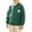 Green, variant on Coerni Girls Cute Badge Baseball Jackets Snap Button Down Cardigan Solid Varsity Jacket Teen Kids Casual Preppy Outerwear