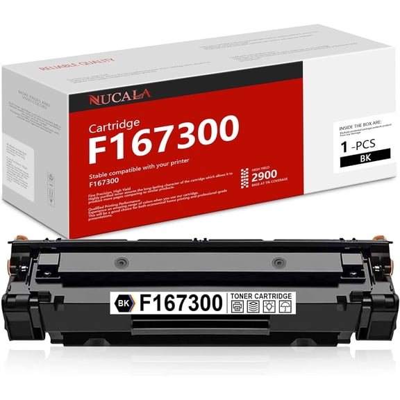 1-Pack F167300 Toner Cartridge Black: Compatible F167300 Printer Toner, 2,900 Pages, Non-Fading Printouts