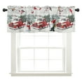 thumbnail image 5 of Skearow Rod Pocket Short Window Curtain Christmas Half Window Drapes Slot Top Kitchen Valance Xmas Cafe Tier Rod Pocket Curtain Panel Style-E 2pc-Tier Curtain: W:27.5''x H:24'', 5 of 6