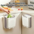 thumbnail image 4 of Foldable Wall Mounted Kitchen Trash Can Plastic Hanging Telescopic Storage Bin for Cabinets and Small Spaces, 4 of 6