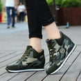 thumbnail image 4 of JINMGG Sneakers for Women Plus Clearance Women Outdoor Canvas Casual Camouflage Shoes Thick-Soled Lace-Up Shoes Sneakers Camouflage 36, 4 of 8