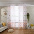thumbnail image 1 of Cortina Transparente Hilo Tul Con Impresión Ligera para Puerta Y Ventana Habitación, 1 of 9
