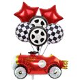 thumbnail image 3 of Globo de coche clásico Lightning de 18 pulgadas con forma de rueda redonda, mosaico de estrella de cinco puntas, suministros para festivales, fiestas de bodas, 3 of 5