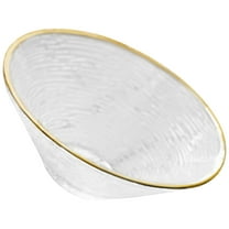 Soimiss Glass Salad Bowl Transparent for Home Elegant and Hand Washable