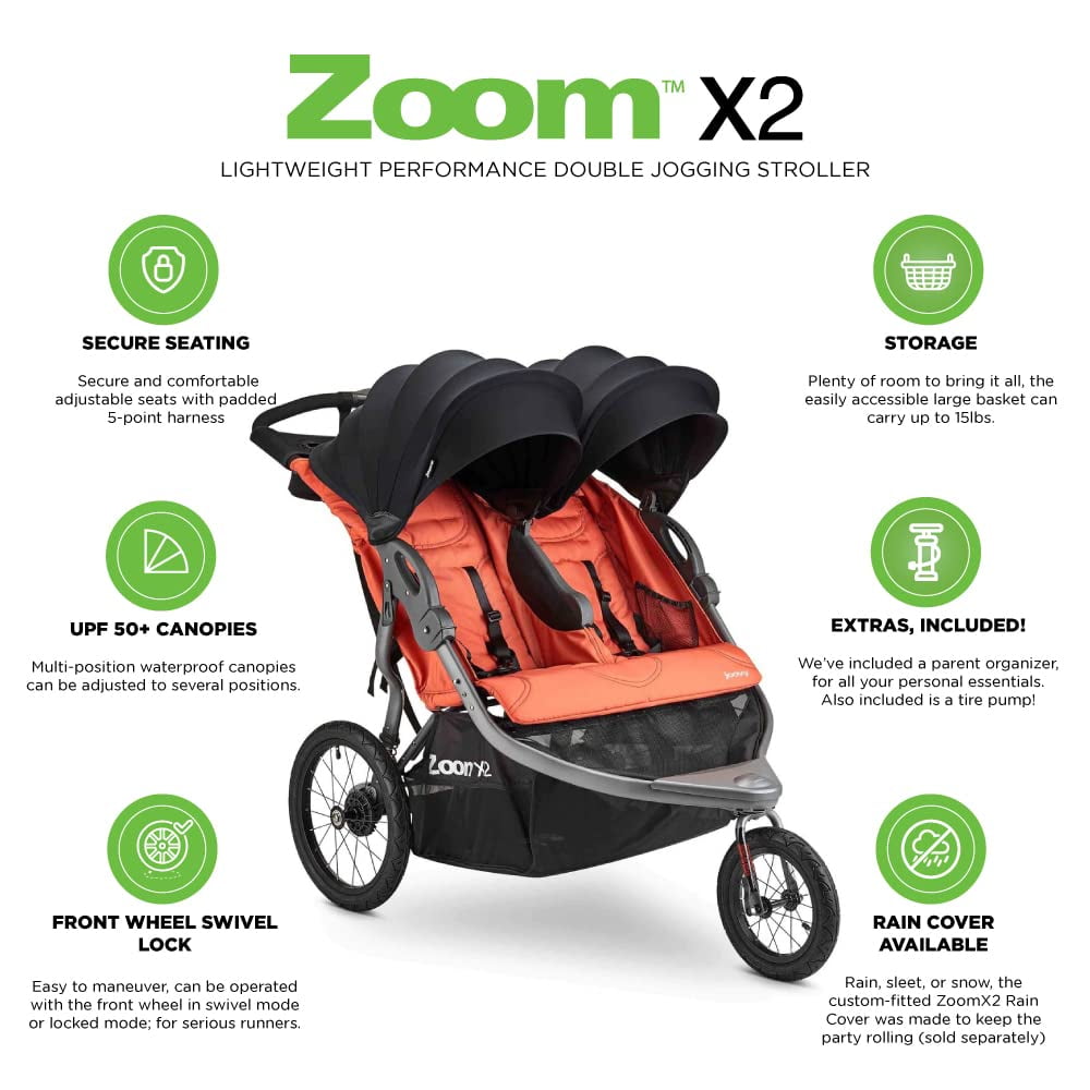 Buy Joovy Orange Twin Jogging Stroller Online Bahrain Ubuy