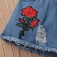 thumbnail image 7 of LAPAKIDS Summer Baby Girls Clothes 9-12 Months Toddler Girls Outfits Rose Letter Printed Tops Mini Denim Short Skirt, 7 of 7