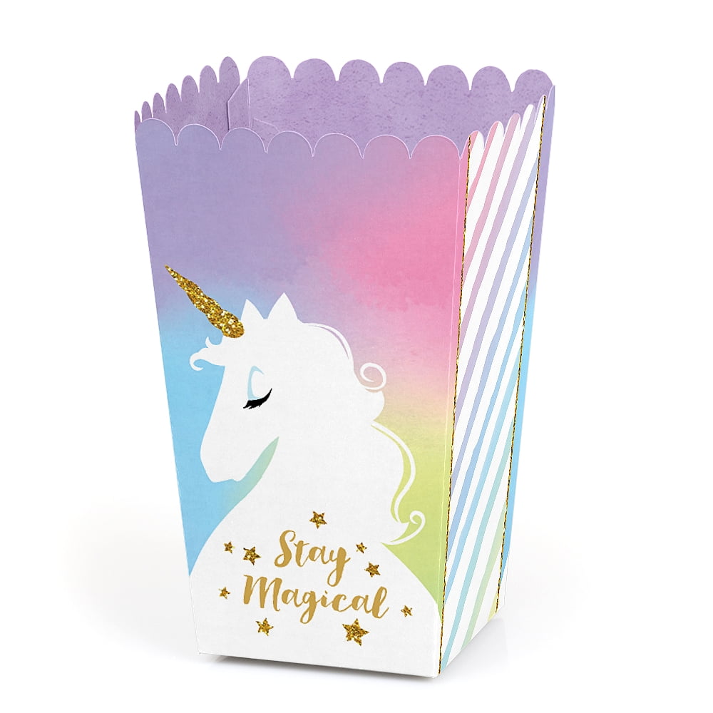 Rainbow Unicorn Party Mini Favor Boxes Magical Unicorn Baby Shower or Birthday Party Treat Candy Boxes Set of 12