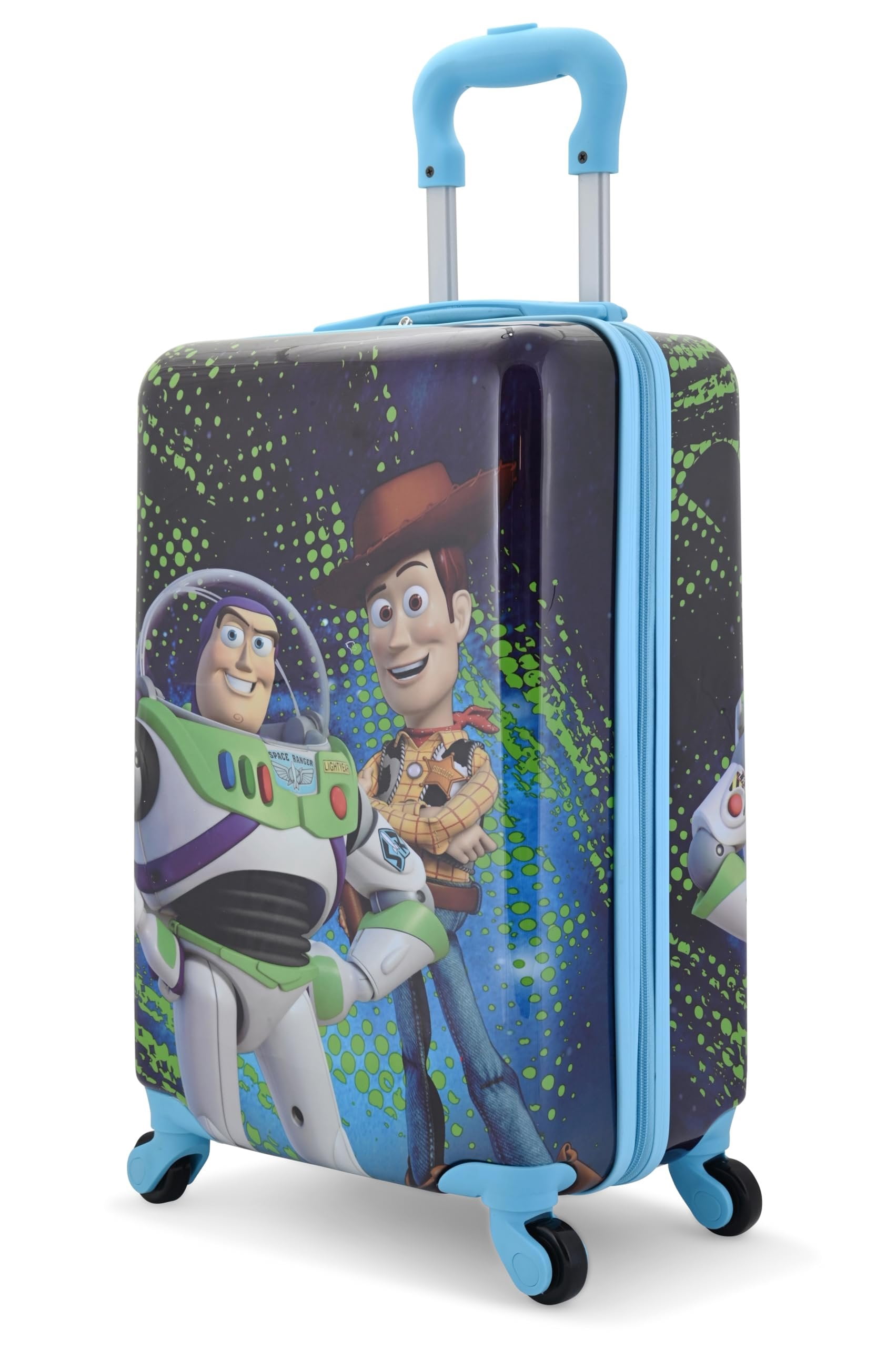 Disney Toy Story 20" Hardshell Luggage - Woody Buzz Cute & Durable Hard-side Suitcase for Travel with Spinner Wheels 20"x12"x8"