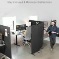 thumbnail image 4 of VIVO Dark Gray 72 x 66 inch Privacy Panel Office Partition, Cubicle Room Divider, 4 of 8
