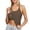 Brown, variant on Seamless Yoga Tank Top With Light Support Bra For Women Fitness Workout And Daily Casual Wear Comfort Stretch Activewear