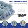 thumbnail image 2 of XIECUVA Chair Cushions for Dining Chair, Shredded Memory Foam Kitchen Chair Cushions Set of 4, Non-Slip Thick Dinning Room Chair Pads Seat Cushions, 15.5" x 15.5" x 3.5",Airy Blue, 2 of 8
