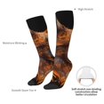 thumbnail image 6 of Cauagu Gold Flame Pattern Wolf Print Women's Men's Ankle Socks 1-pack Casual Athletic Socks for Unisex Adult Moisture-Wicking Socks for Daily Wear/Running/Sport, 6 of 8