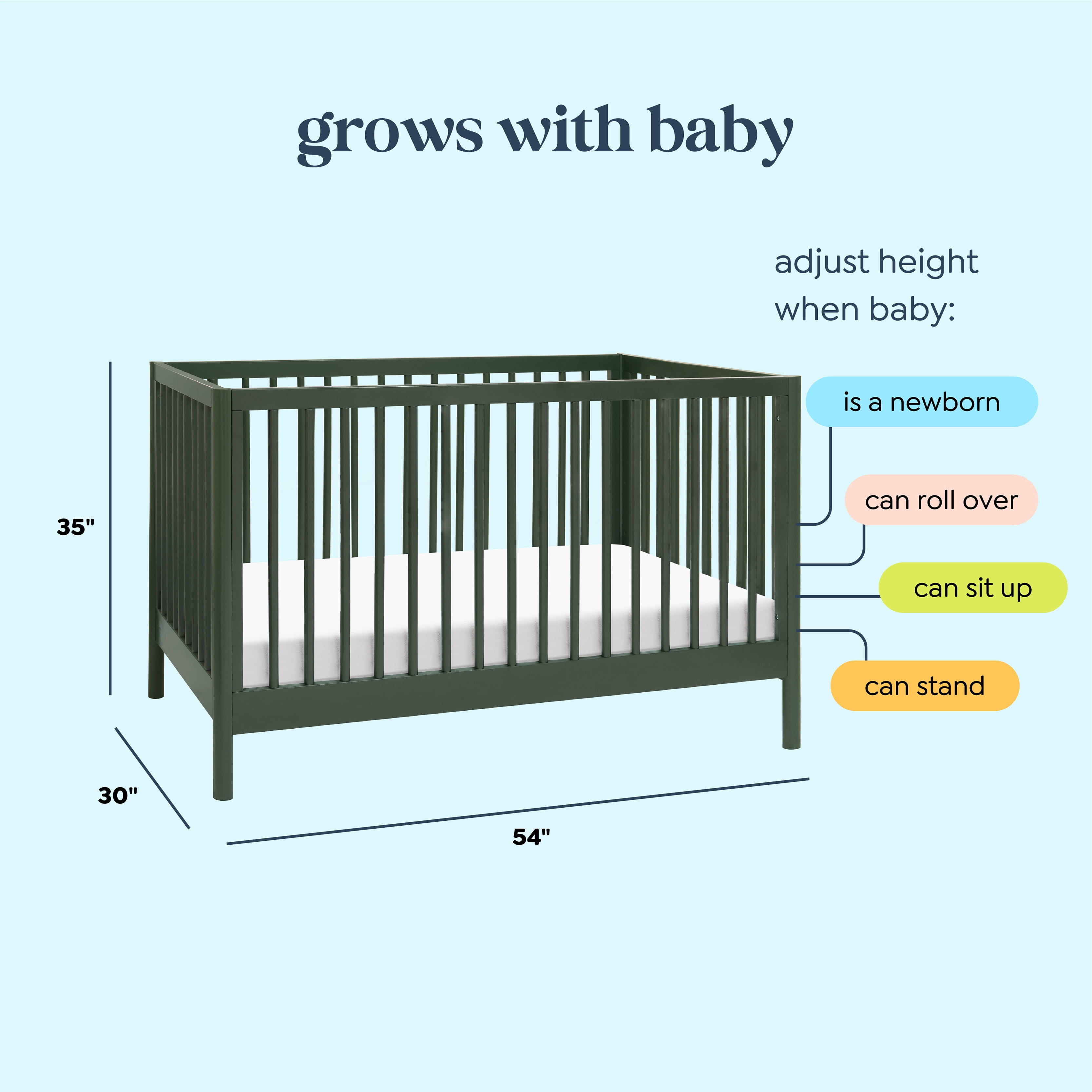 Davinci Birdie 3-in-1 Convertible Crib
