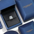 thumbnail image 5 of Gem Stone King 14K White Gold Solitaire Ring Set Emerald Cut Near Colorless 3.55cttw Moissanite, 5 of 6