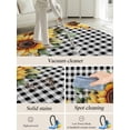 thumbnail image 5 of Pastoral Sunflower Area Rug for Bedroom 3x5 Ft Country Floral Plants Black Buffalo Plaid Super Soft fuzzy Throw Rug Non-Slip Fluffy Plush Indoor Floor Carpet for Living Room Nursery Home Decor, 5 of 8