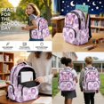 thumbnail image 3 of Xoenoiee Purple Butterfly Tie Dye Print 4 in 1 Backpack Set Included Shoulder Bagpack and Lunch Pouch Pencil Case Water Bottle Sleeve for Girls Large Capacity Schoolbag Bookbag Casual Daypack, 3 of 7