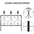 thumbnail image 2 of Oumilen Outdoor Decorative Garden Fence 24in x 24in Black Coated Metal, Set of 5, 2 of 7