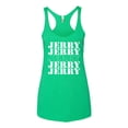 thumbnail image 2 of Wild Bobby Jerry Springer 90's TV Talk Show Host Jerry Jerry Chant Famous People Tri-Blend Racerback Tank Top, Envy, Medium, 2 of 6