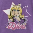 thumbnail image 2 of Girl's The Muppets Miss Piggy Diva  Graphic Tee Purple Berry Large, 2 of 4