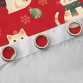 thumbnail image 4 of Manfei Cartoon Cat Animal Black Out Curtains, Kawaii Kitten Lover Curtains Pack of 2 (42x63 Each), Christmas Hat Snowflake Bedroom Curtains, Curtains and Drapes Home Decor, 4 of 6