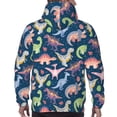 thumbnail image 7 of Haiem Dinosaur Patterned Men's Hoodie with Kangaroo Pocket - Ideal Pullover Sweatshirt for Daily Wear, Travel, and Home-4X-Large, 7 of 7
