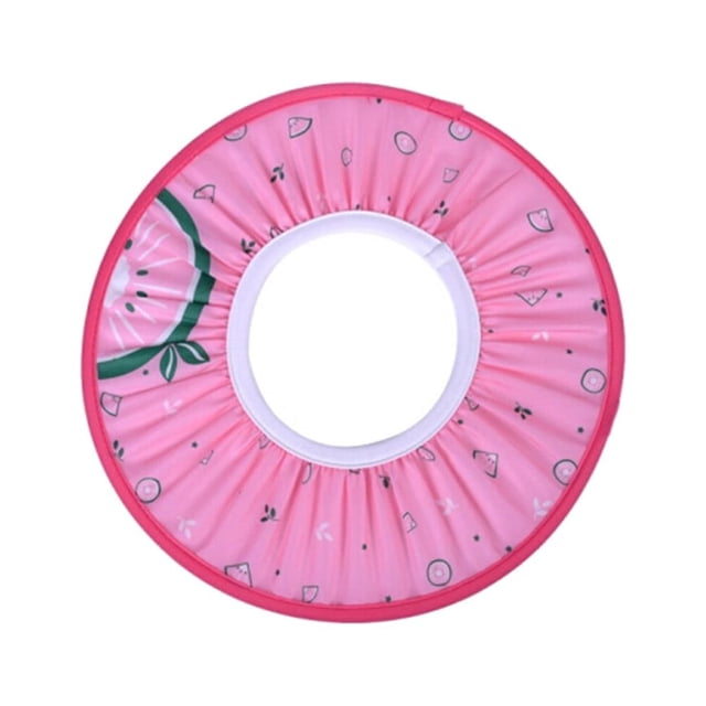 Champú para bebé Gorro de ducha Visera Escudo Seguro Baño ajustable Oído Proteger EVA Sombrero suave para niño (Rosa)