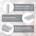 thumbnail image 2 of Uxcell Paquete de 10 Varillas Sólidas Redondas de Acero Inoxidable 304, 5x100mm Varillas Sólidas de Metal para Manualidades de Bricolaje [0.2x3.93IN], 2 of 6