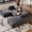 Dark Grey, variant on YWEN 103" Cloud Couch Modular Sectional Sofa for Living Room, U-Shape Boneless Couch with Deep Seat, Modern Corduroy 3-Seater with Ottoman, No Assembly Required