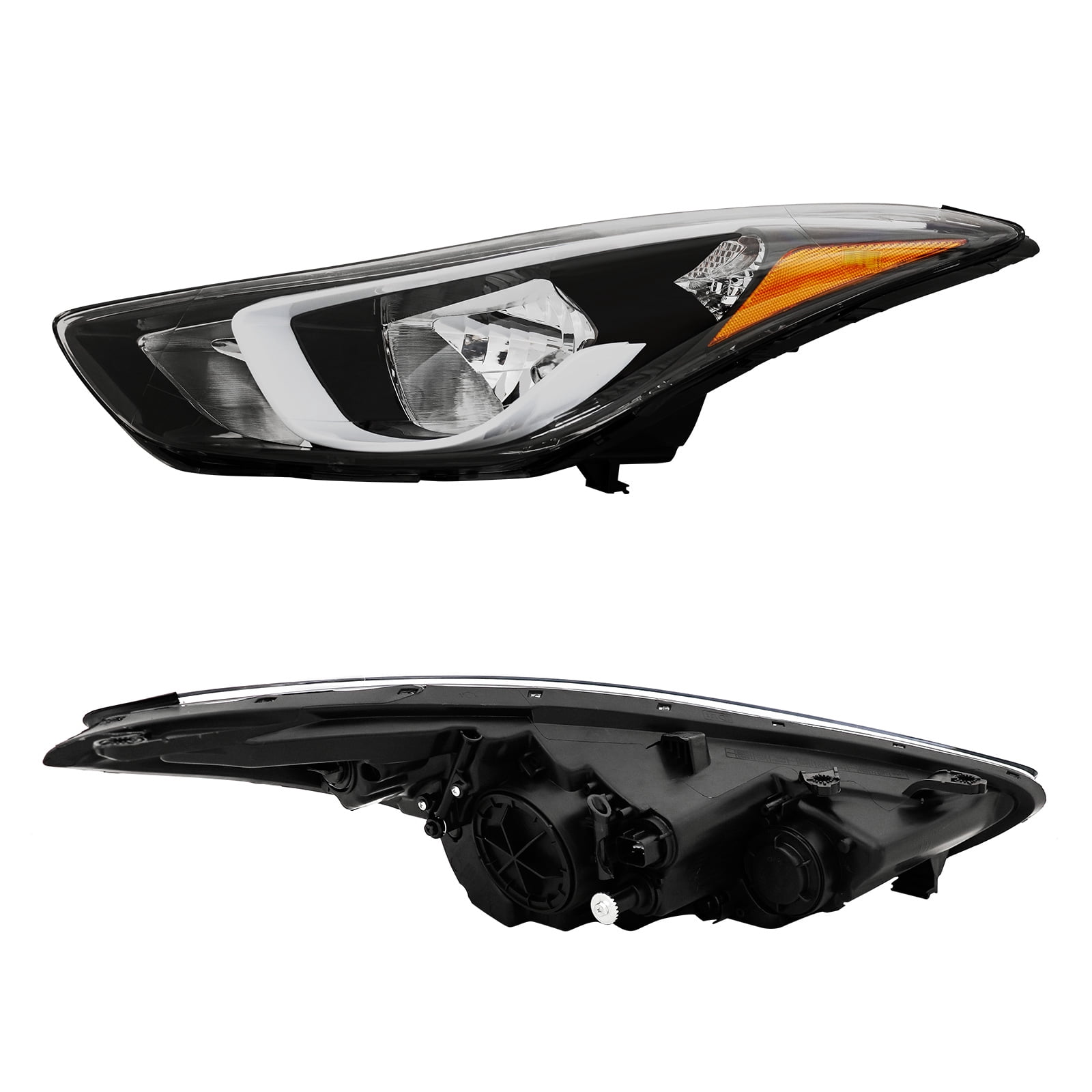 HOUGEET Driver Headlights, Fit for 2014-2016 Hyundai Elantra Sedan Headlight Assembly LED Housing