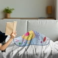 thumbnail image 3 of Educational Soft Flannel Fleece Blanket, Microbiology Theme Animal Cell Structure Genetic Research School Study Science, Cozy Plush for Indoor and Outdoor Use, 70" x 90", Multicolor, by Ambesonne, 3 of 5