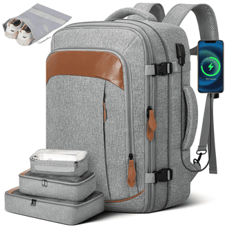 Bagsure Travel Backpack, Expandable 32L-42L, Waterproof 