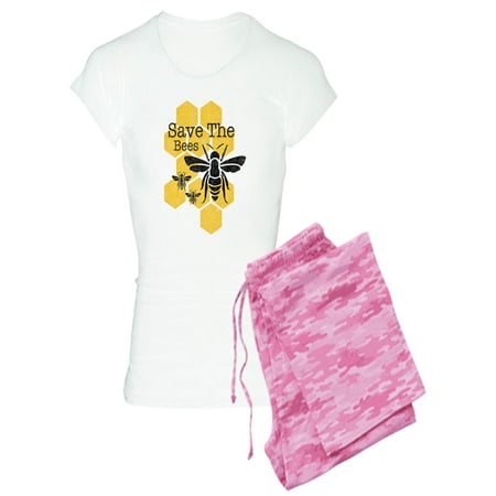 

CafePress - Honeycomb Save The Bees - Women s Light Pajamas
