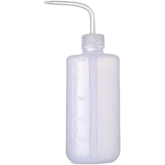 Hooray Irrigation Bottle 500ml 17oz Indoor Plant Watering Can Water Squirt Bottle Plastic Rinse Bottle for Eyelash Extensions Eye Wash Tattoo Lab (1pc)