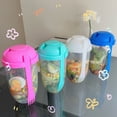 thumbnail image 3 of 1L Portable Bottle Salad Container Breakfast Salad Bowl School Lunch Box Food Storage Bento Box Containers Kitchen Accessories Blue, 3 of 6