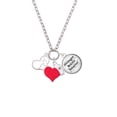 thumbnail image 2 of Delight Jewelry Two-tone Runner Silhouette in Heart - Red Heart Nurse Strong Zoe Necklace, 2 of 4